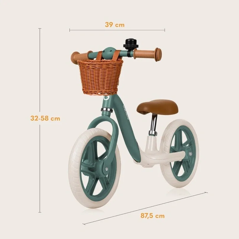 Bicicleta fara pedale, Lionelo, Alex Plus, Usoara, Cu ghidon si sa reglabile, Include cos depozitare si sonerie, Din [8]