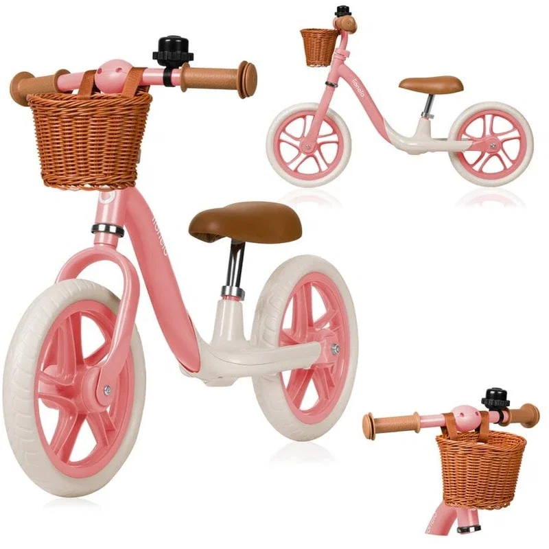 Bicicleta fara pedale, Lionelo, Alex Plus, Usoara, Cu ghidon si sa reglabile, Include cos depozitare si sonerie, Din [7]