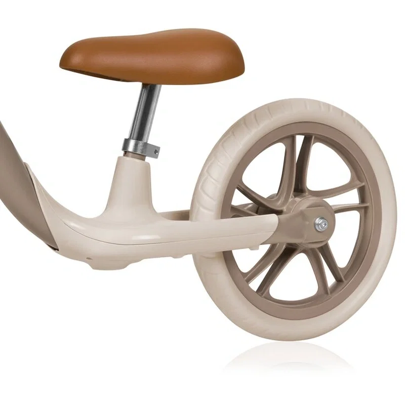 Bicicleta fara pedale, Lionelo, Alex Plus, Usoara, Include cos depozitare si sonerie, 12 inch, Beige Sand 3 ani [4]