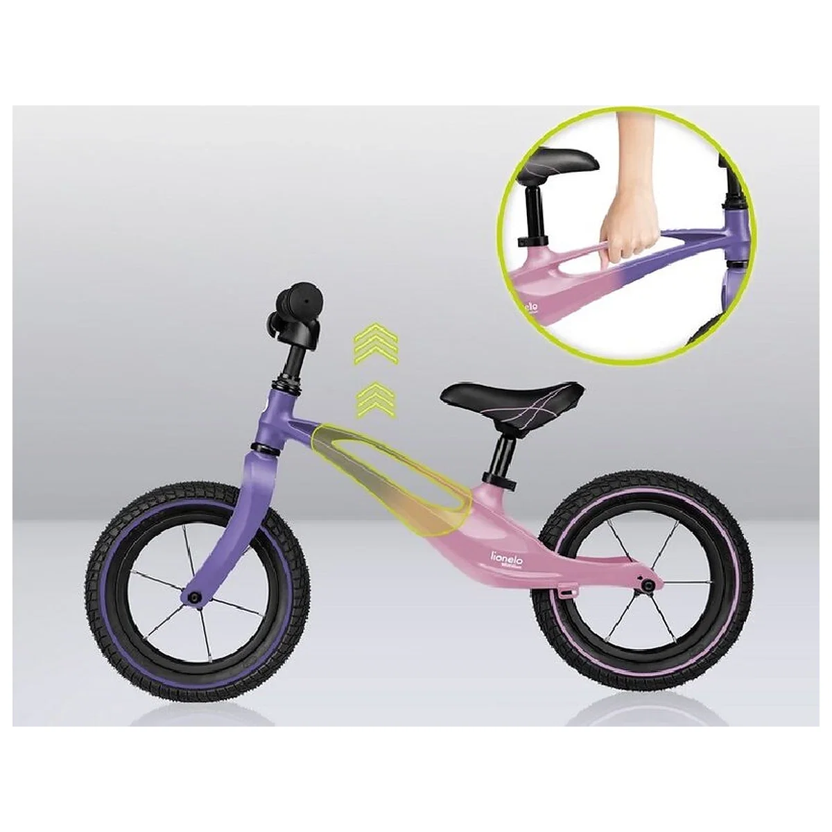 Bicicleta fara pedale, Lionelo, Bart Air, Usoara, Cu roti gonflabile, Cu cadru din magneziu, Cu ghidon si sa reglabile, [9]