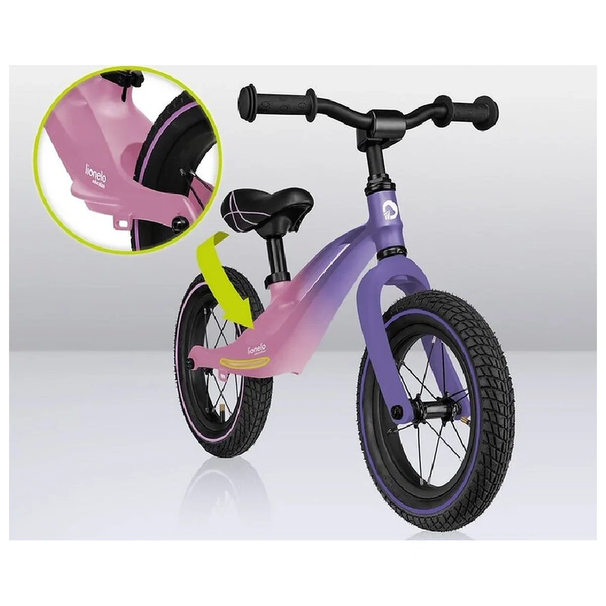 Bicicleta fara pedale, Lionelo, Bart Air, Usoara, Cu roti gonflabile, Cu cadru din magneziu, Cu ghidon si sa reglabile, [10]