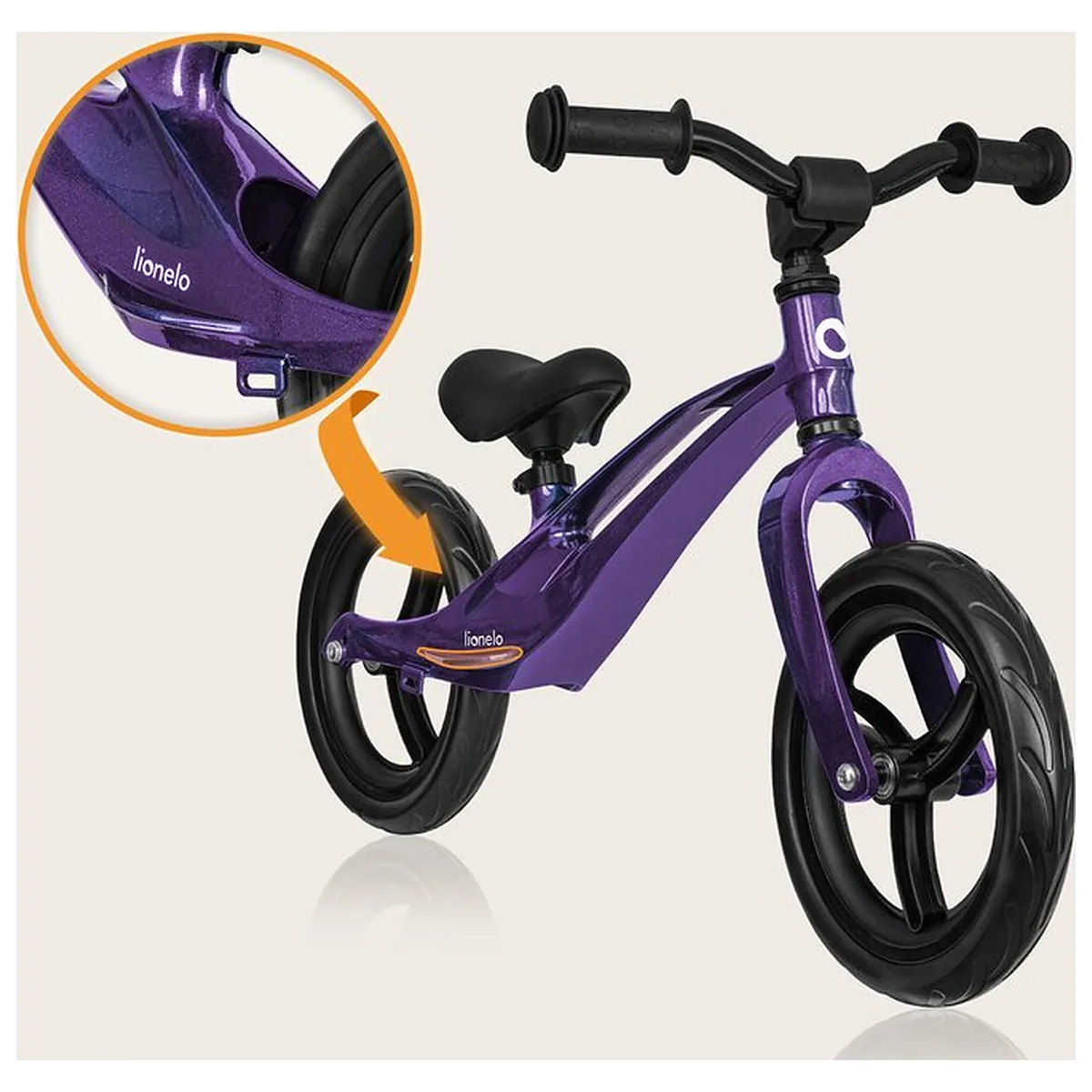 Bicicleta fara pedale, Lionelo, Bart, Usoara, Cu cadru din magneziu, Cu ghidon si sa reglabile, Greutate 3 Kg, 12 inch, [7]
