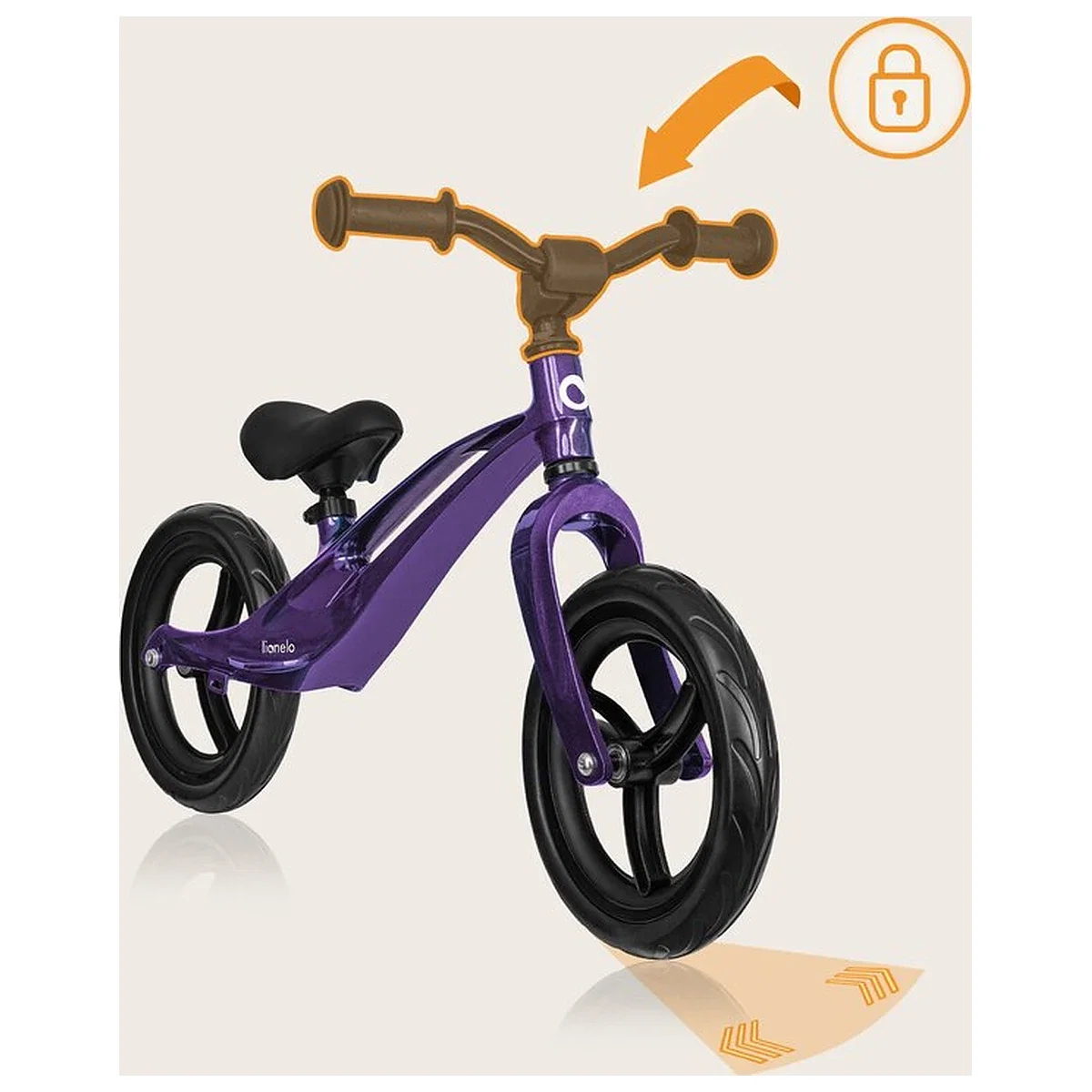 Bicicleta fara pedale, Lionelo, Bart, Usoara, Cu cadru din magneziu, Cu ghidon si sa reglabile, Greutate 3 Kg, 12 inch, [9]