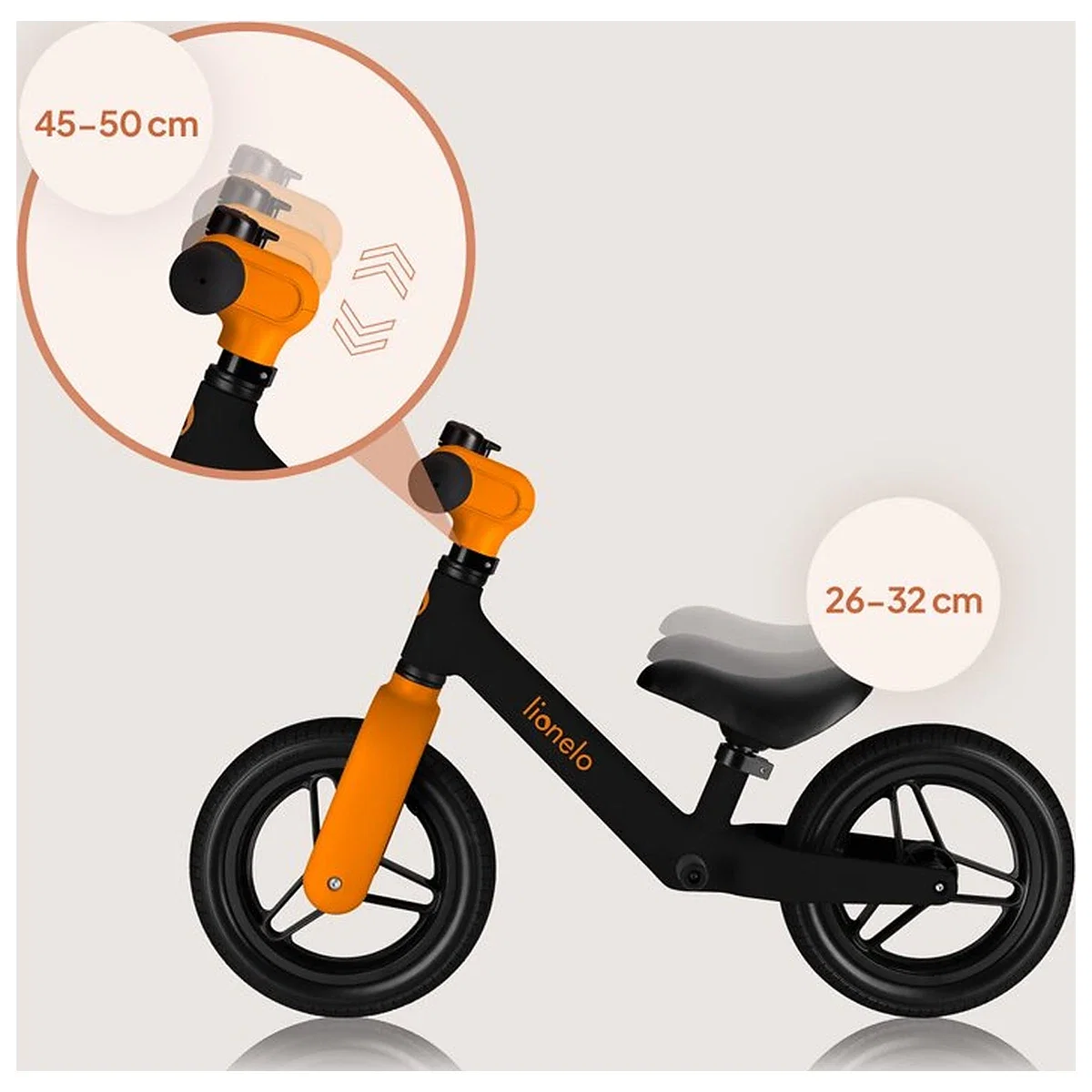 Bicicleta fara pedale, Lionelo, Toni, Cu ghidon si sa reglabile, Ultra usoara, 2.8 Kg, 18 luni+, Sustine 30 kg, Conform [7]