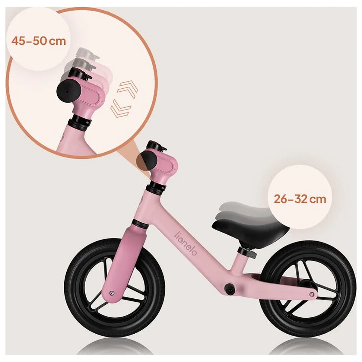 Bicicleta fara pedale, Lionelo, Toni, Cu ghidon si sa reglabile, Ultra usoara, 2.8 Kg, 18 luni+, Sustine 30 kg, Conform [9]