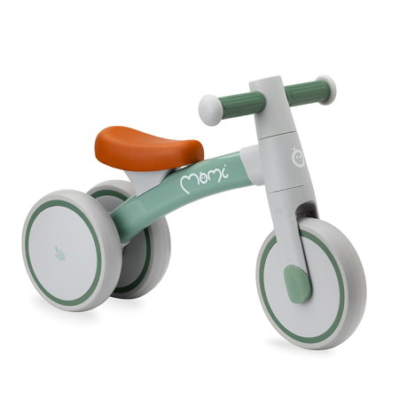La plimbare - Bicicleta fara pedale Momi Tedi, usoara, stabila, manere anti-alunecare, de la 1 an, sustine pana la 25 kg - Green
