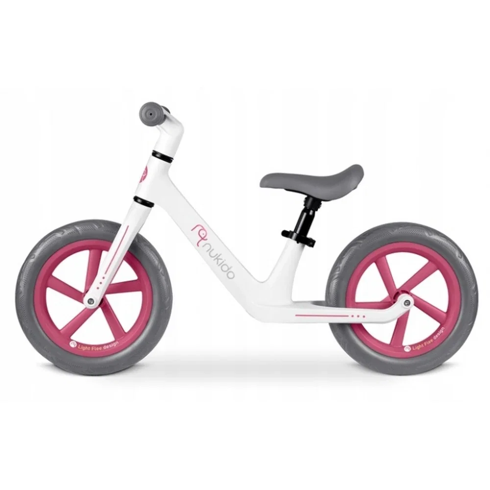 Bicicleta fara pedale , roti EVA, Light Flee Nukido - Roz - Alb 2 ani+ [1]