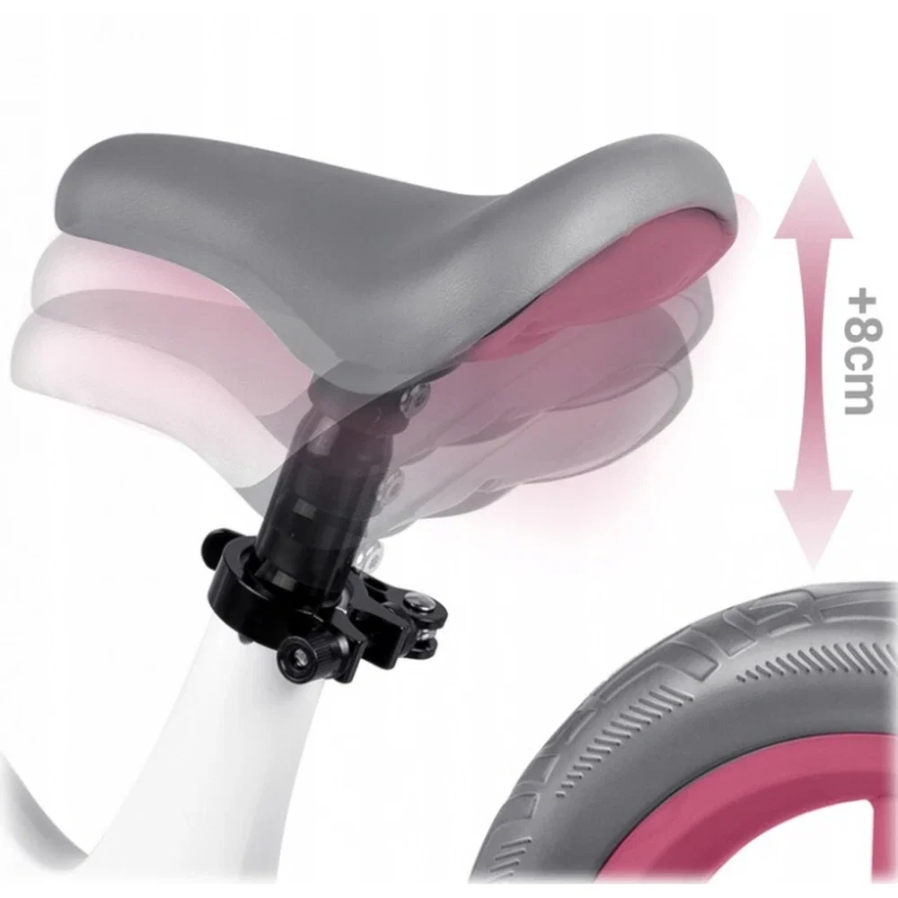 Bicicleta fara pedale , roti EVA, Light Flee Nukido - Roz - Alb 2 ani+ [2]