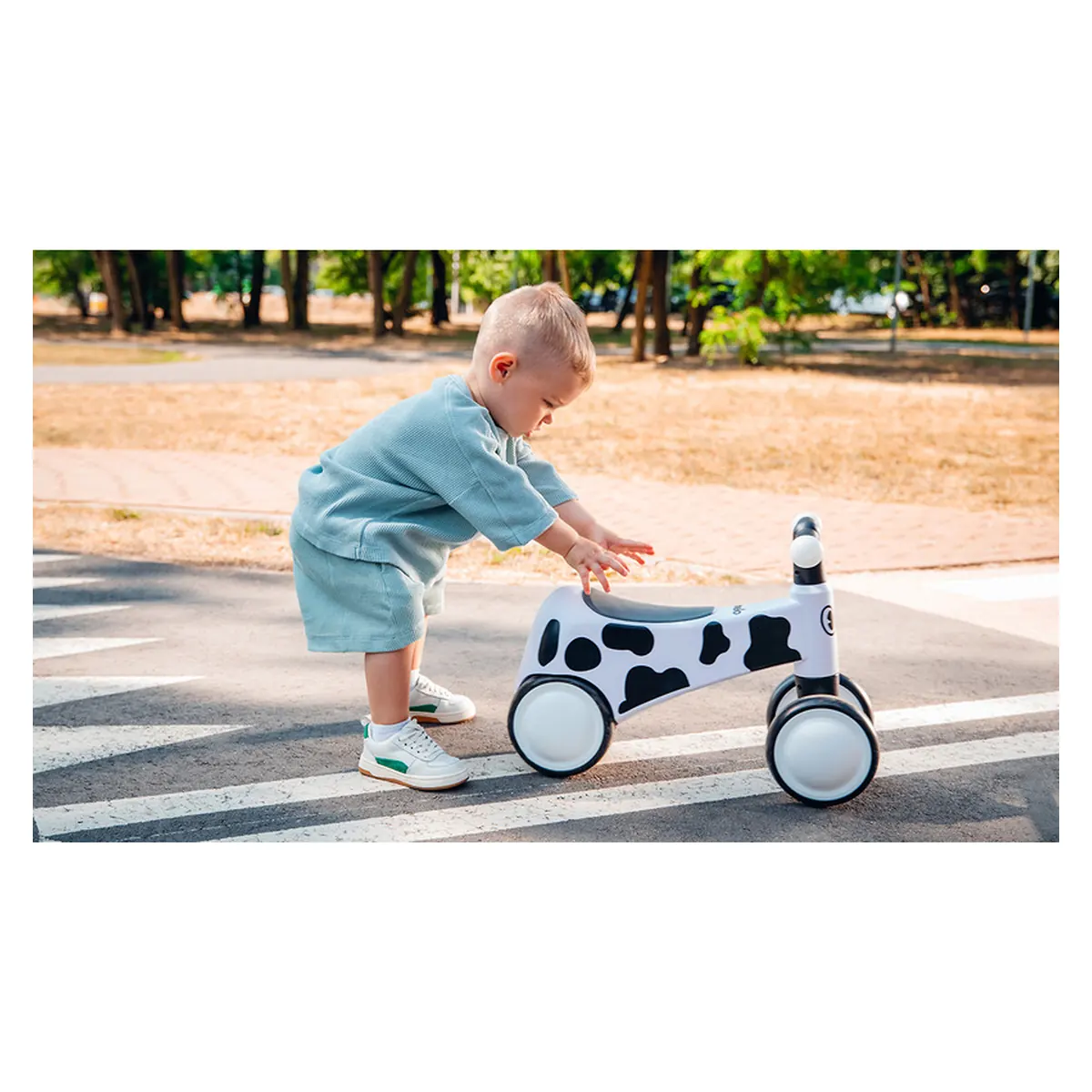 Bicicleta fara pedale, Sammy, Cu 4 roti, Din spuma EVA, Stabila, Manere moi, antiderapante, 12- 36 luni, Greutate [17]
