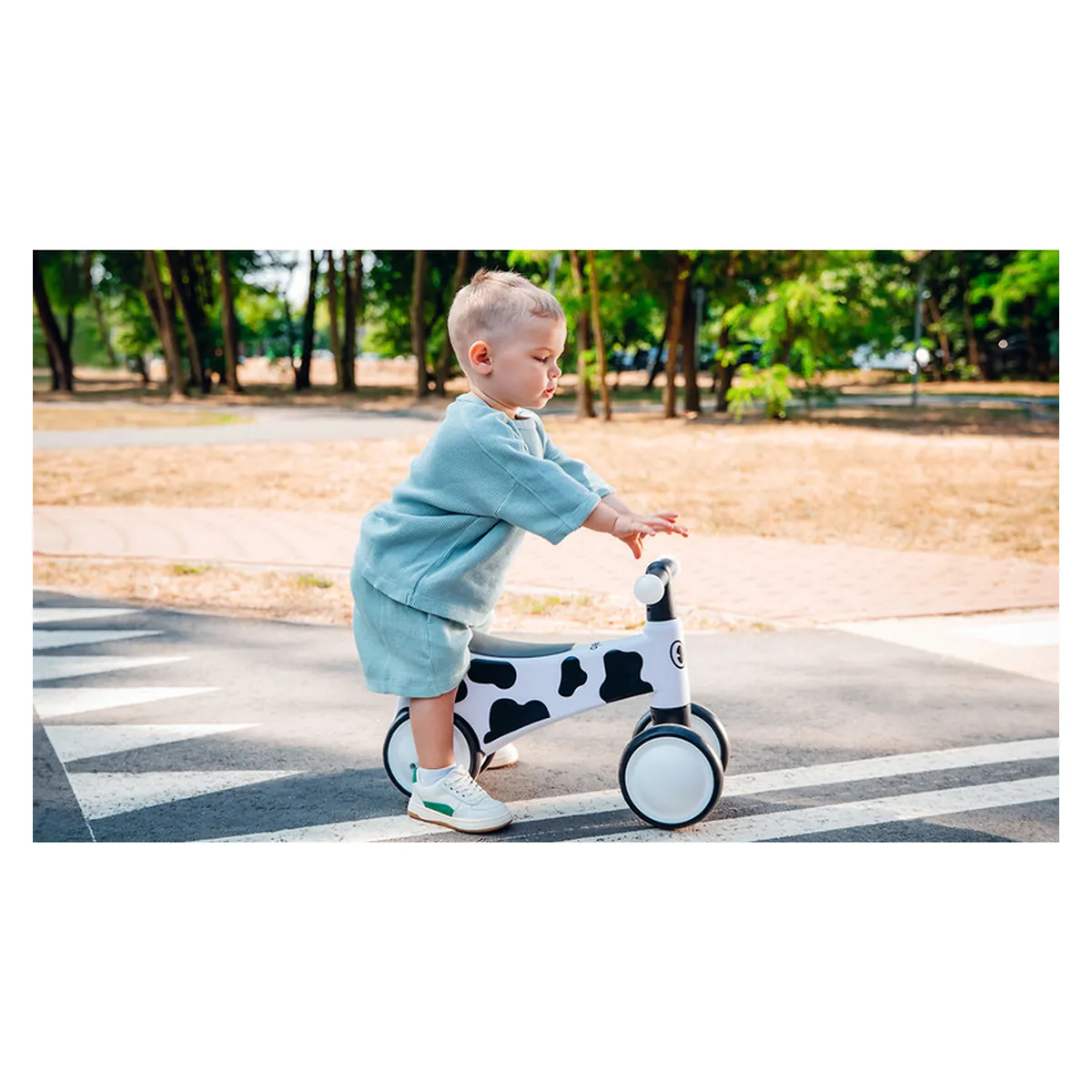 Bicicleta fara pedale, Sammy, Cu 4 roti, Din spuma EVA, Stabila, Manere moi, antiderapante, 12- 36 luni, Greutate [16]