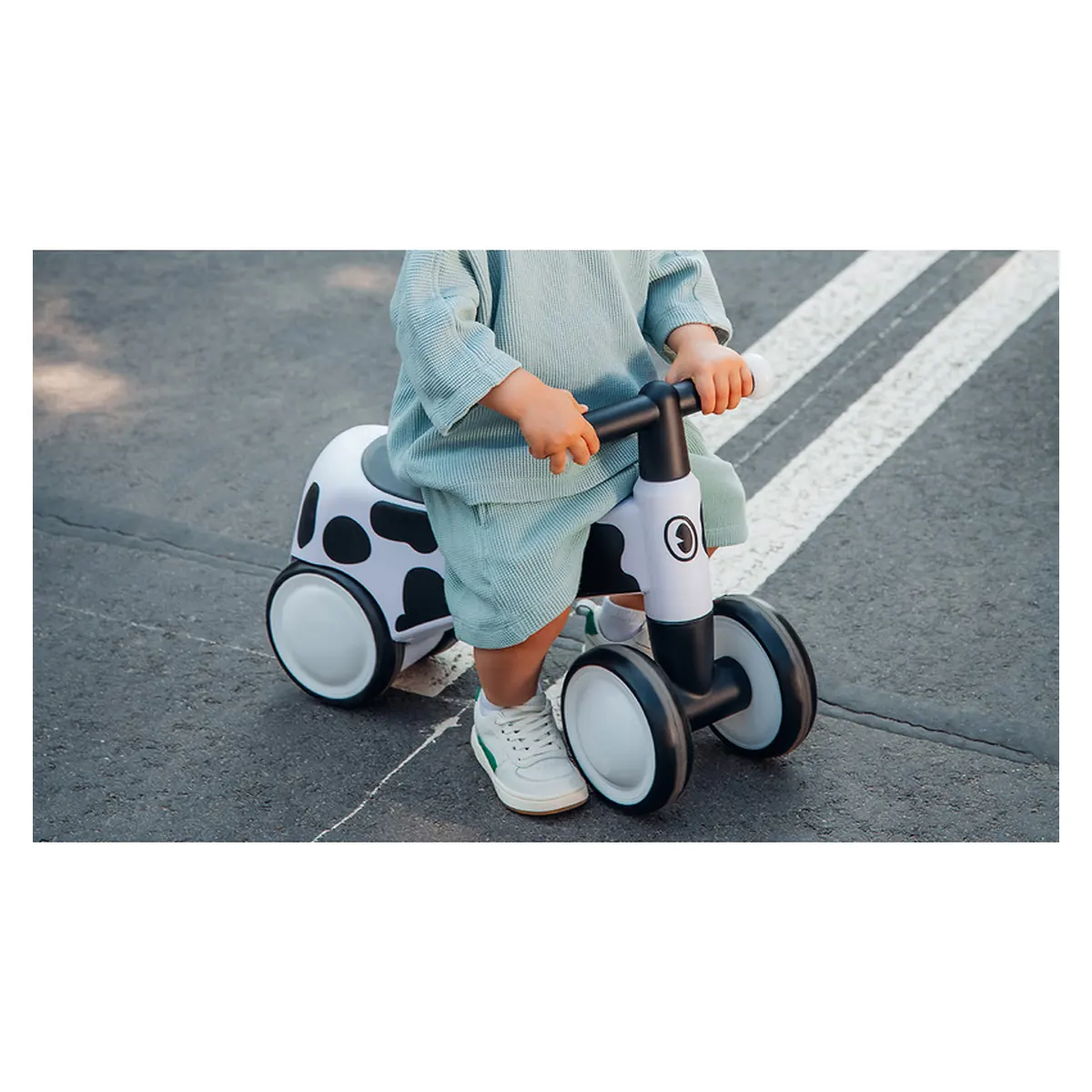 Bicicleta fara pedale, Sammy, Cu 4 roti, Din spuma EVA, Stabila, Manere moi, antiderapante, 12- 36 luni, Greutate [15]