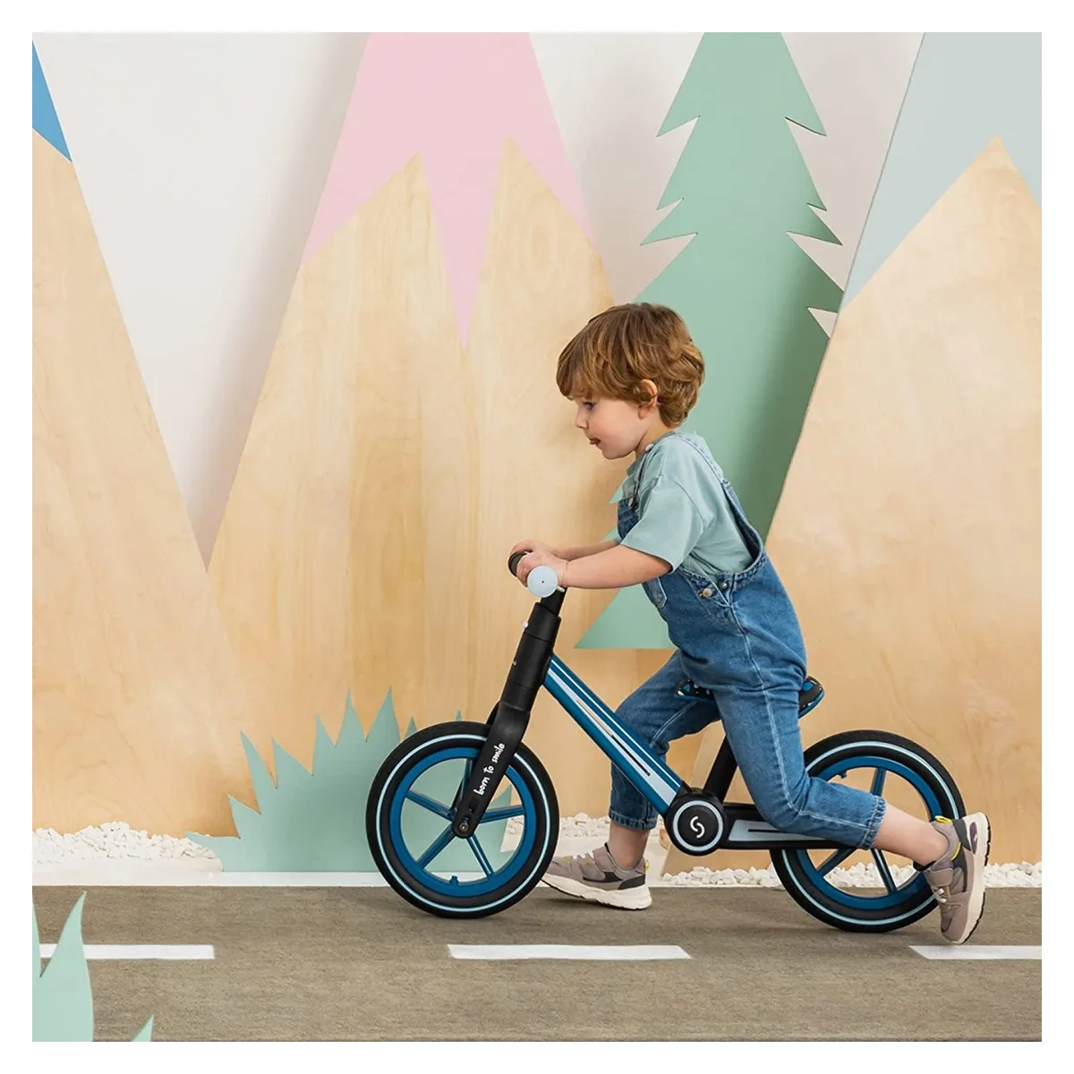 Bicicleta pliabila fara pedale Skiddou Ronny, Denim, Albastru 2 ani [11]