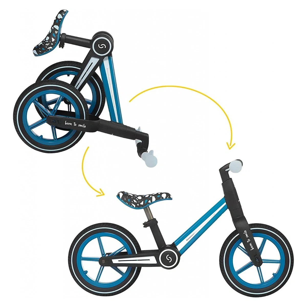 Bicicleta pliabila fara pedale Skiddou Ronny, Denim, Albastru 2 ani [1]