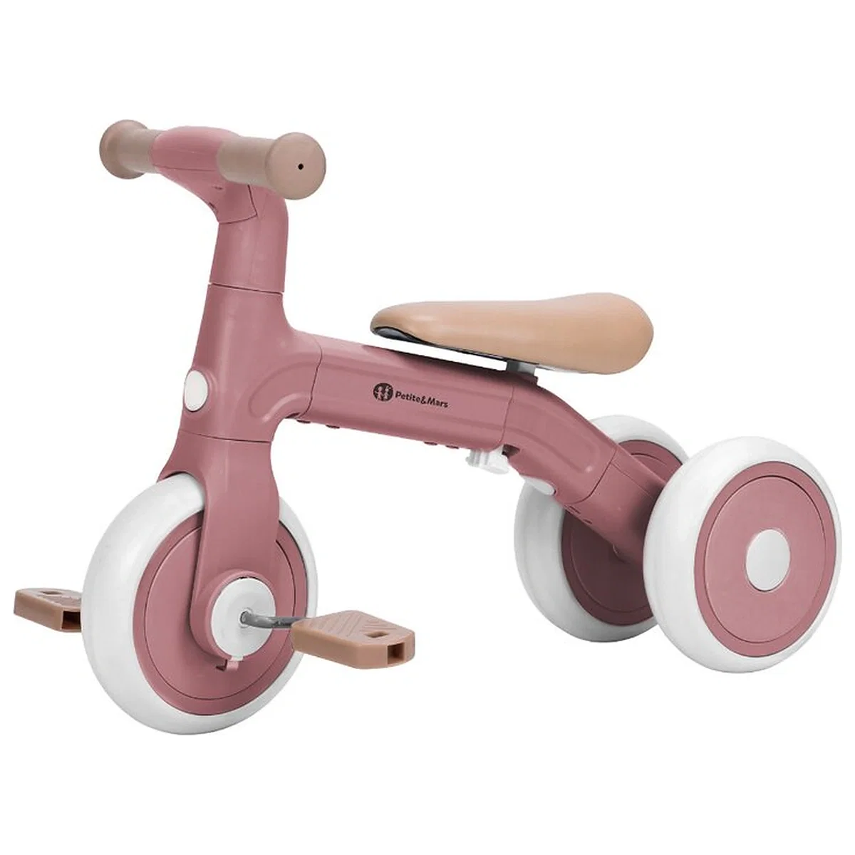 Bicicleta/tricicleta, 3 in 1 Petite&Mars, Multifunctionala, Cu/fara pedale, Ghidon directionabil, Sa reglabila pe inaltime, 2.3 kg, Pana la 25 kg, 12-36 luni, Roz [6]