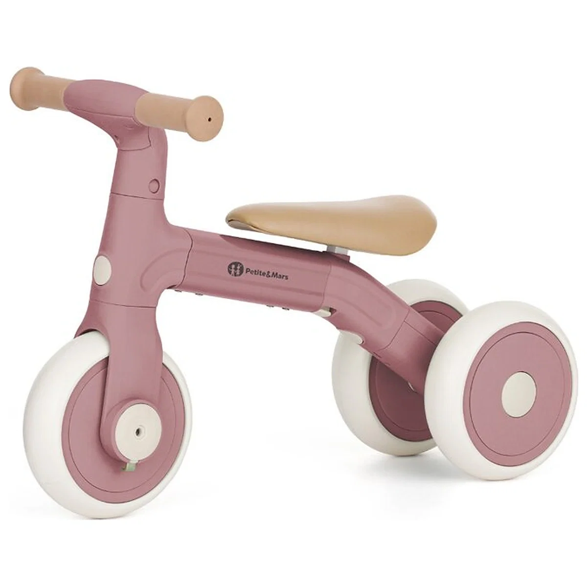 Triciclete copii - Bicicleta/tricicleta, 3 in 1 Petite&Mars, Multifunctionala, Cu/fara pedale, Ghidon directionabil, Sa reglabila pe inaltime, 2.3 kg, Pana la 25 kg, 12-36 luni, Roz