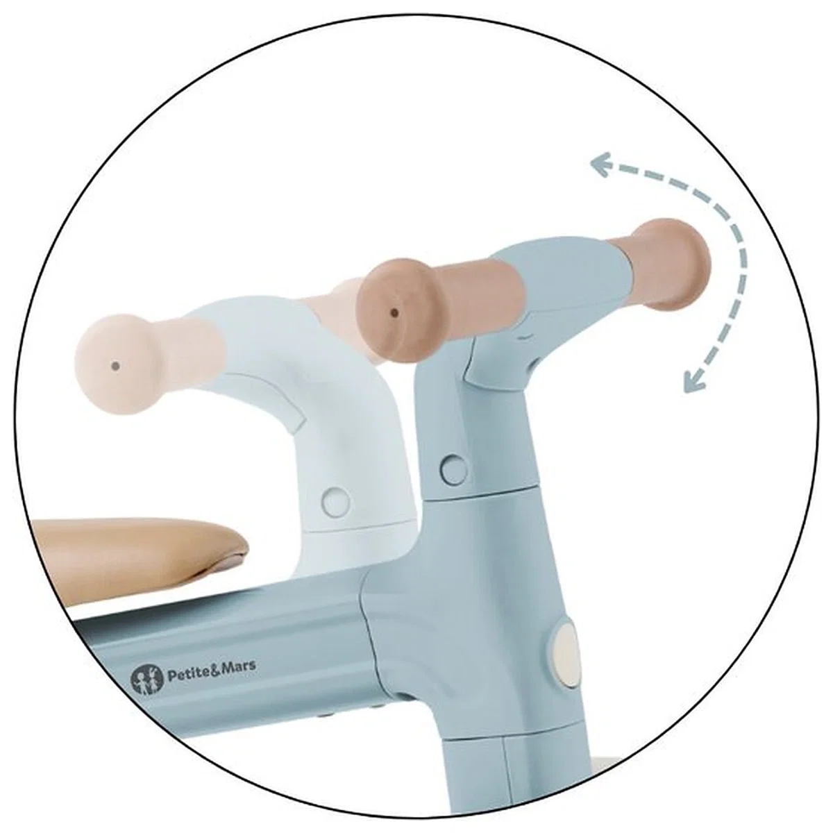 Bicicleta/tricicleta, 3 in 1 Petite&Mars, Multifunctionala, Cu/fara pedale, Ghidon directionabil, Sa reglabila pe inaltime, 2.3 kg, Pana la 25 kg, 12-36 luni, Albastru [7]