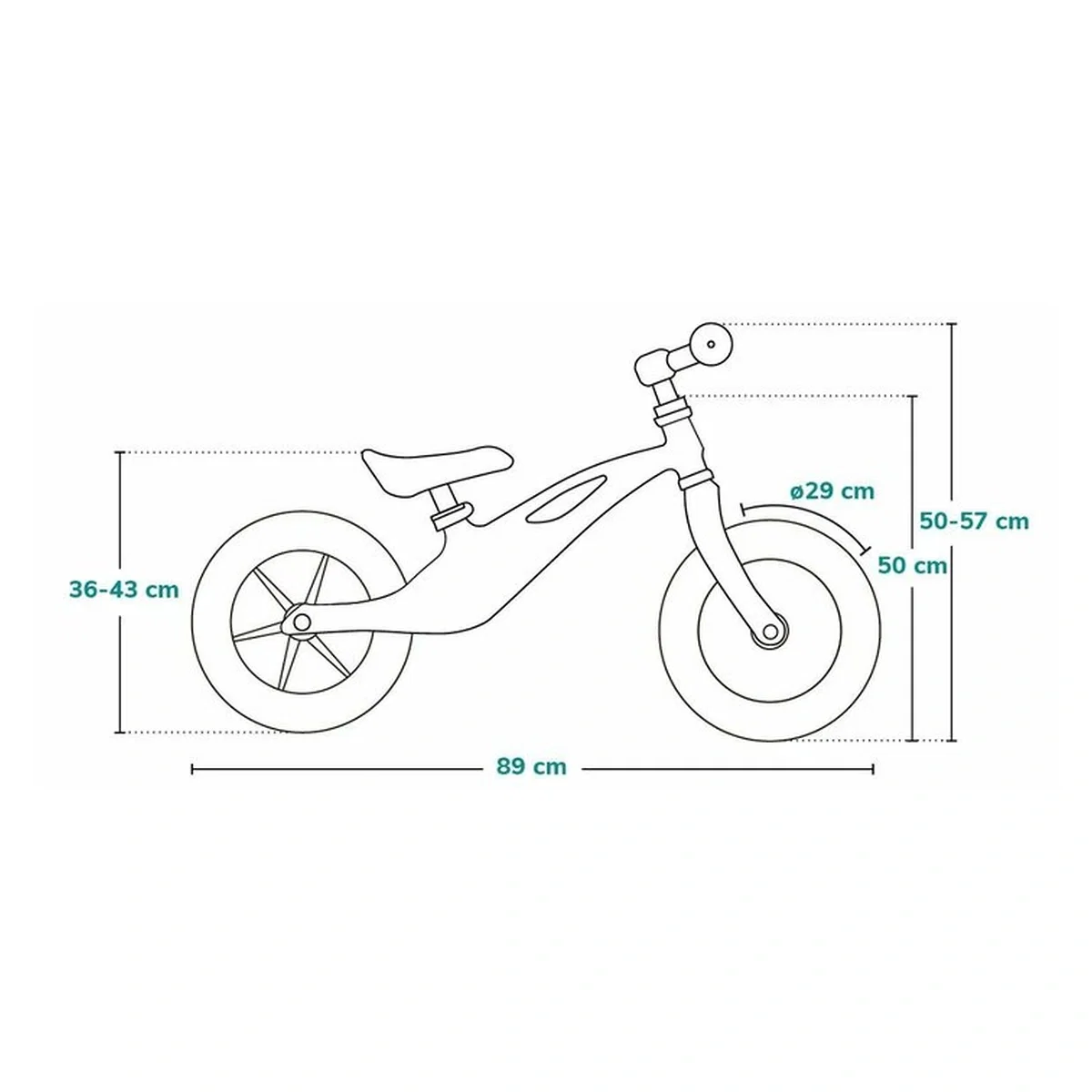 Bicicleta usoara Bart Tour, Fara pedale, Cu cadru din magneziu, Cu ghidon si sa reglabile, Greutate 3.8 Kg, 12 inch [22]
