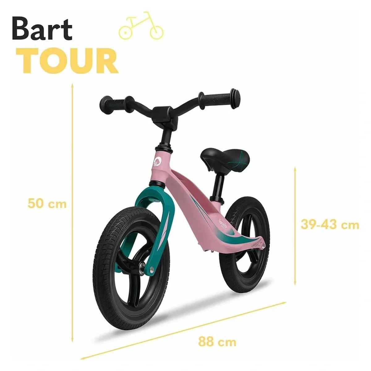 Bicicleta usoara Bart Tour, Fara pedale, Cu cadru din magneziu, Cu ghidon si sa reglabile, Greutate 3.8 Kg, 12 inch [21]