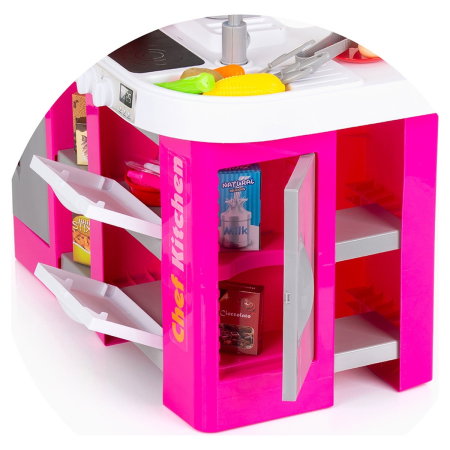 Bucatarie de jucarie Chipolino Kitchen, 72,5 cm, cu sistem de curgere apa, lumini, sunete si 53 accesorii [4]
