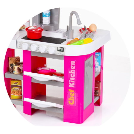 Bucatarie de jucarie Chipolino Kitchen, 72,5 cm, cu sistem de curgere apa, lumini, sunete si 53 accesorii [5]