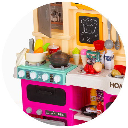 Bucatarie de jucarie Chipolino Kitchen, 83 cm, cu sistem de curgere apa, lumini, sunete si 85 accesorii [8]