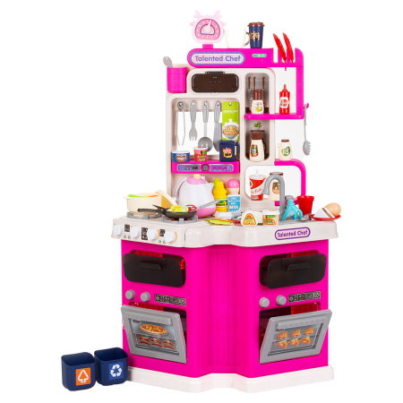Jucarii - Bucatarie de jucarie Chipolino Kitchen, 93 cm, cu sistem de curgere apa, lumini, sunete si 113 accesorii