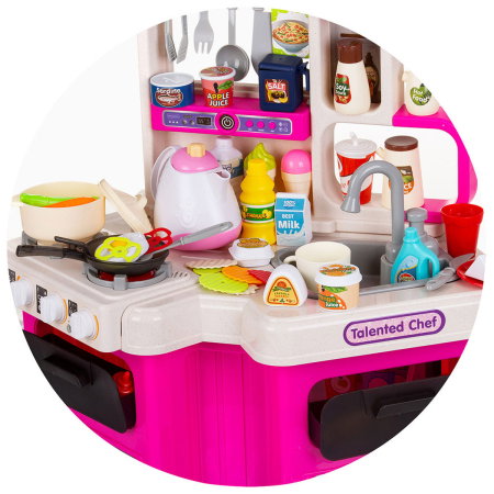 Bucatarie de jucarie Chipolino Kitchen, 93 cm, cu sistem de curgere apa, lumini, sunete si 113 accesorii [7]
