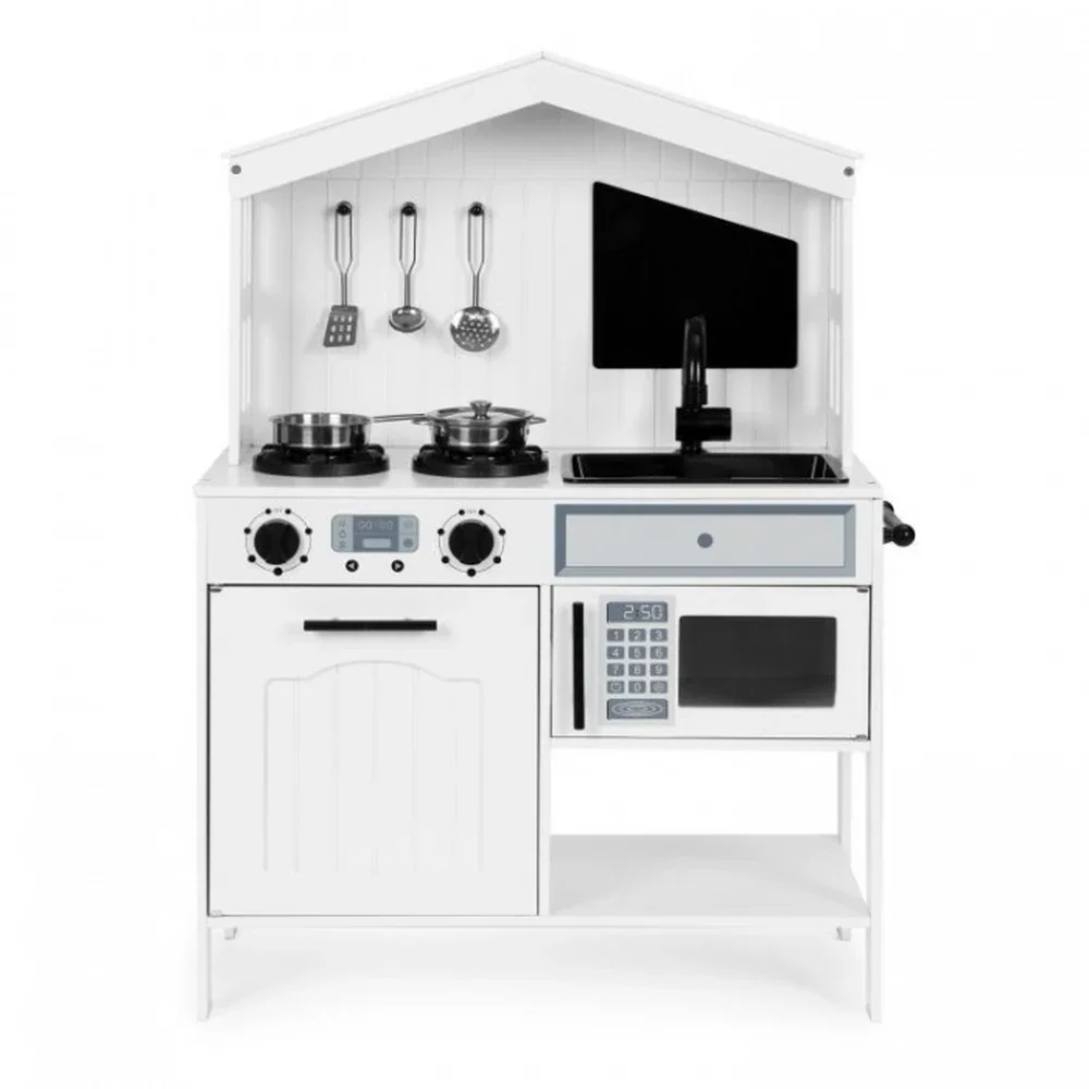 Bucatarie din lemn cu accesorii Ecotoys - Alb 3 ani+ [1]