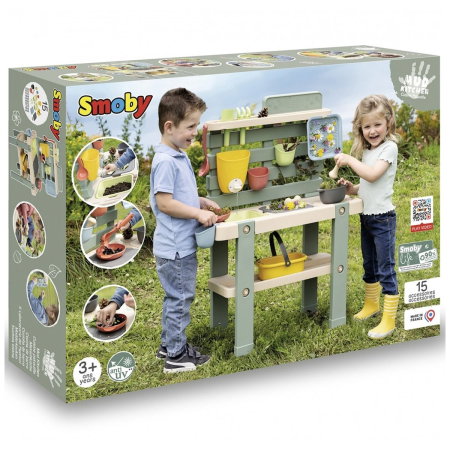 Bucatarie Smoby Mud Kitchen cu 15 accesorii 3 ani + [9]