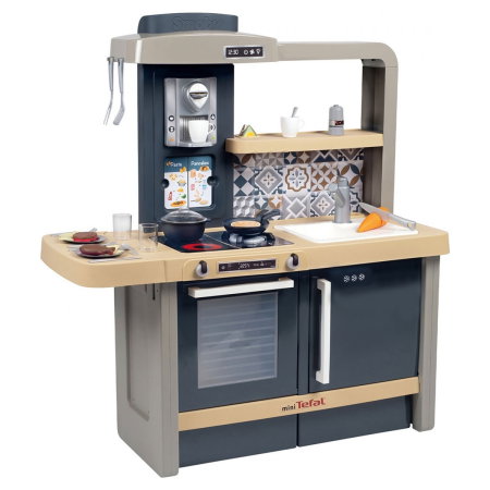 Bucatarii de joaca din lemn - Bucatarie Smoby Tefal Evolutive albastru cu accesorii 3 ani