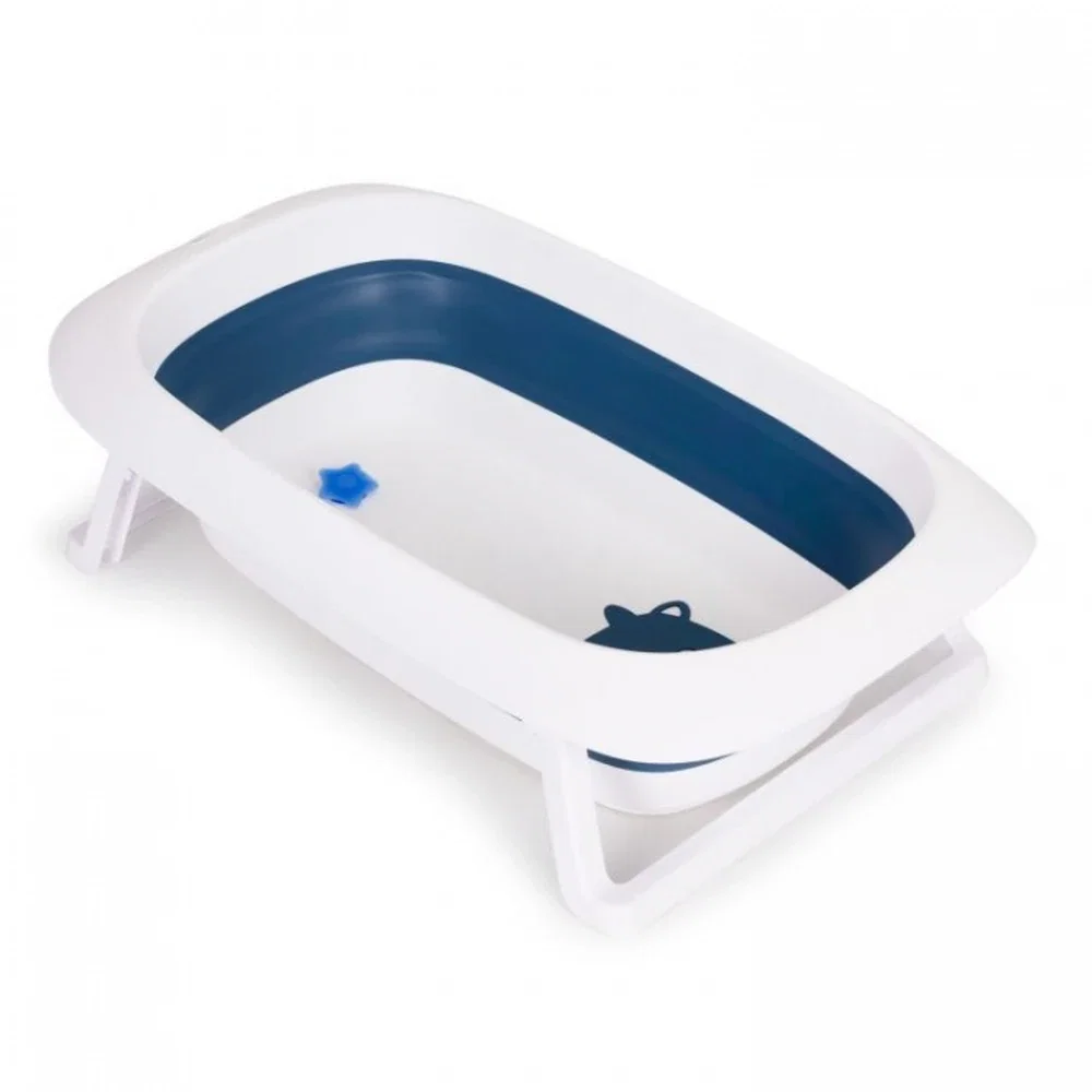 Cadita de baie pliabila cu dop de scurgere, Ecotoys - Albastru [2]