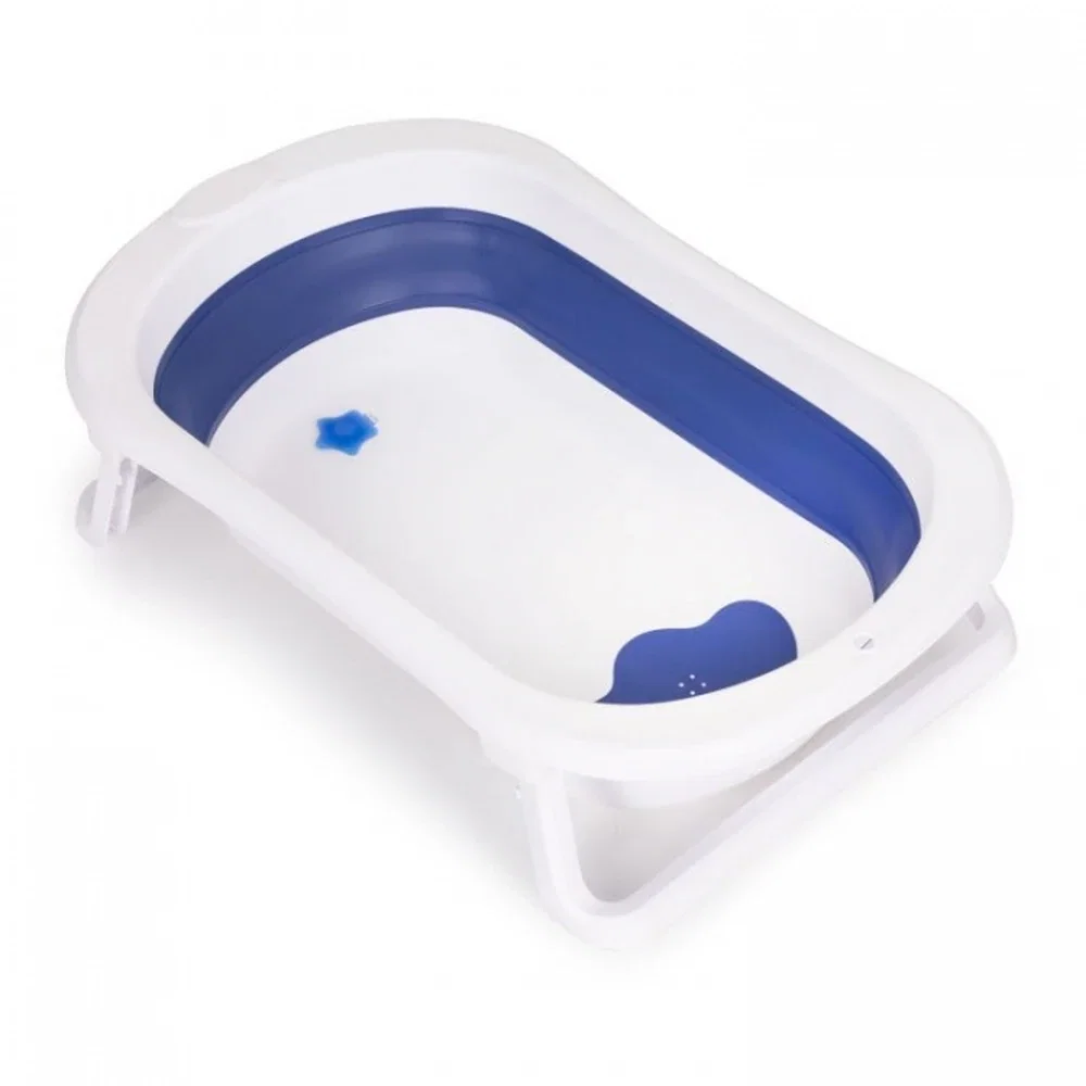 Cadita de baie pliabila cu dop de scurgere, Ecotoys - Albastru [2]