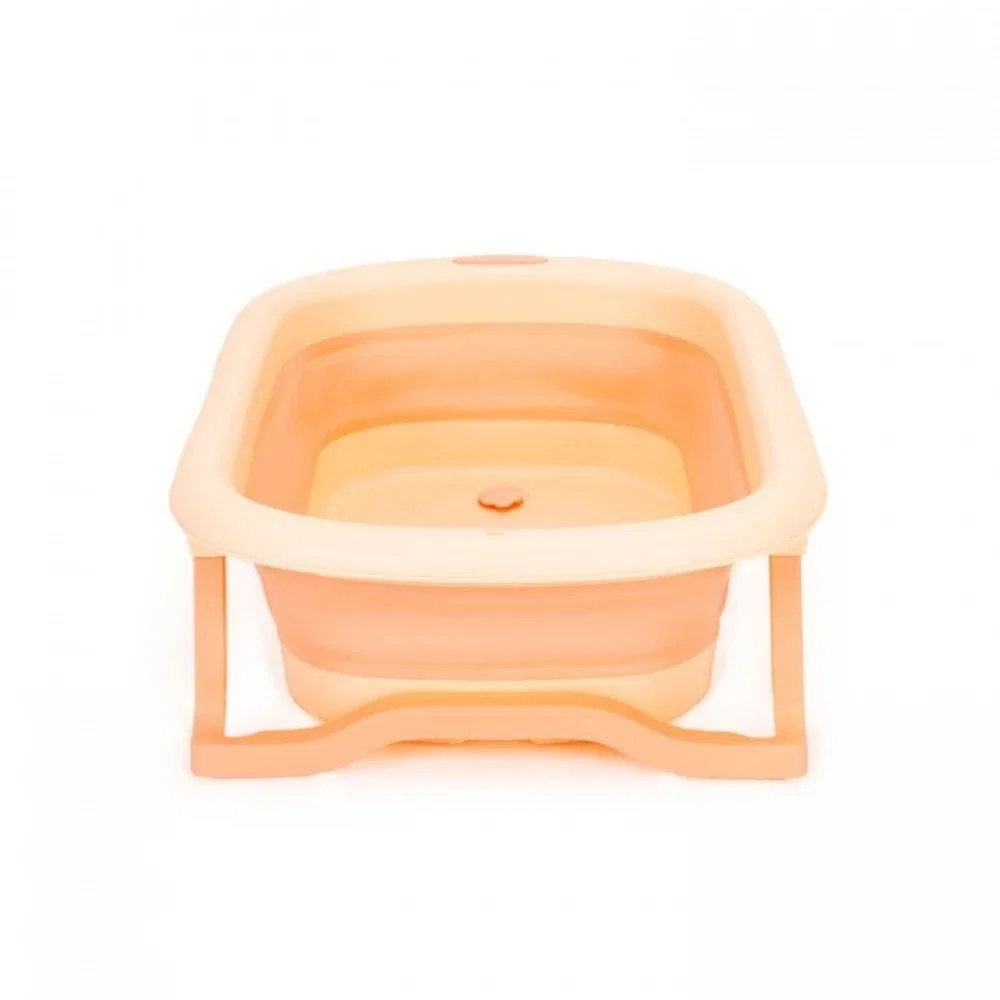 Cadita de baie pliabila cu dop de scurgere, Ecotoys - Roz [4]