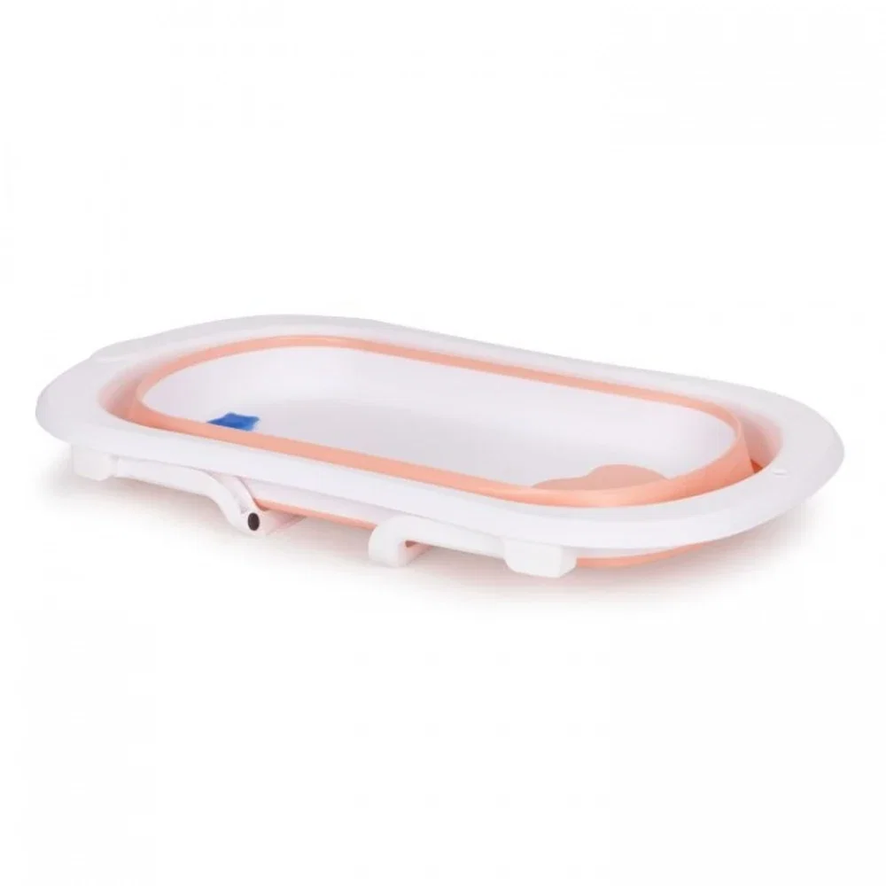 Cadita de baie pliabila cu dop de scurgere, Ecotoys - Roz [5]