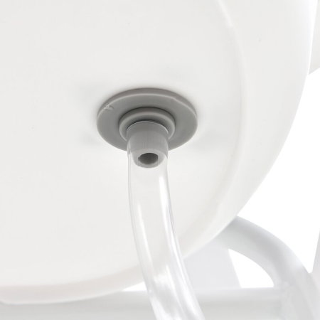 Cadita de baie pliabila, Qmini, Foldy Pro Care, Cu suport metalic si masuta de infasat, Cu termometru electronic, Cu dop si furtun pentru scurgere, Antiderapanta, 80×49 cm, Alb/Gri [17]