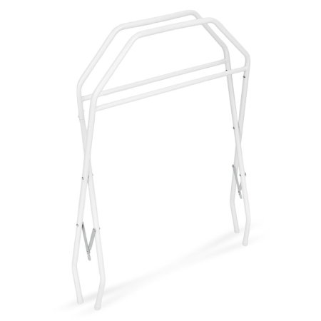 Cadita de baie pliabila, Qmini, Foldy Pro, Cu suport metalic si pernuta de baie, Cu termometru electronic, Cu dop si furtun pentru scurgere, Antiderapanta, 80×49 cm, Alb/Gri [9]