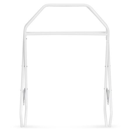 Cadita de baie pliabila, Qmini, Foldy Pro, Cu suport metalic si pernuta de baie, Cu termometru electronic, Cu dop si furtun pentru scurgere, Antiderapanta, 80×49 cm, Alb/Gri [10]
