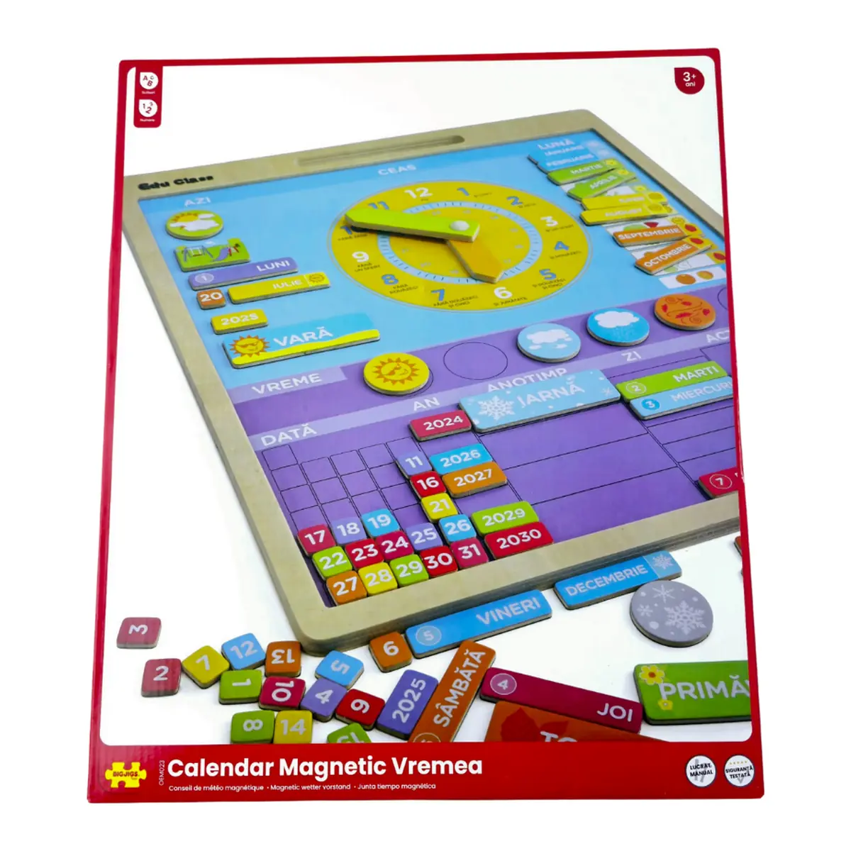 Calendar magnetic vremea - limba romana BIGJIGS Toys 8 ani [3]