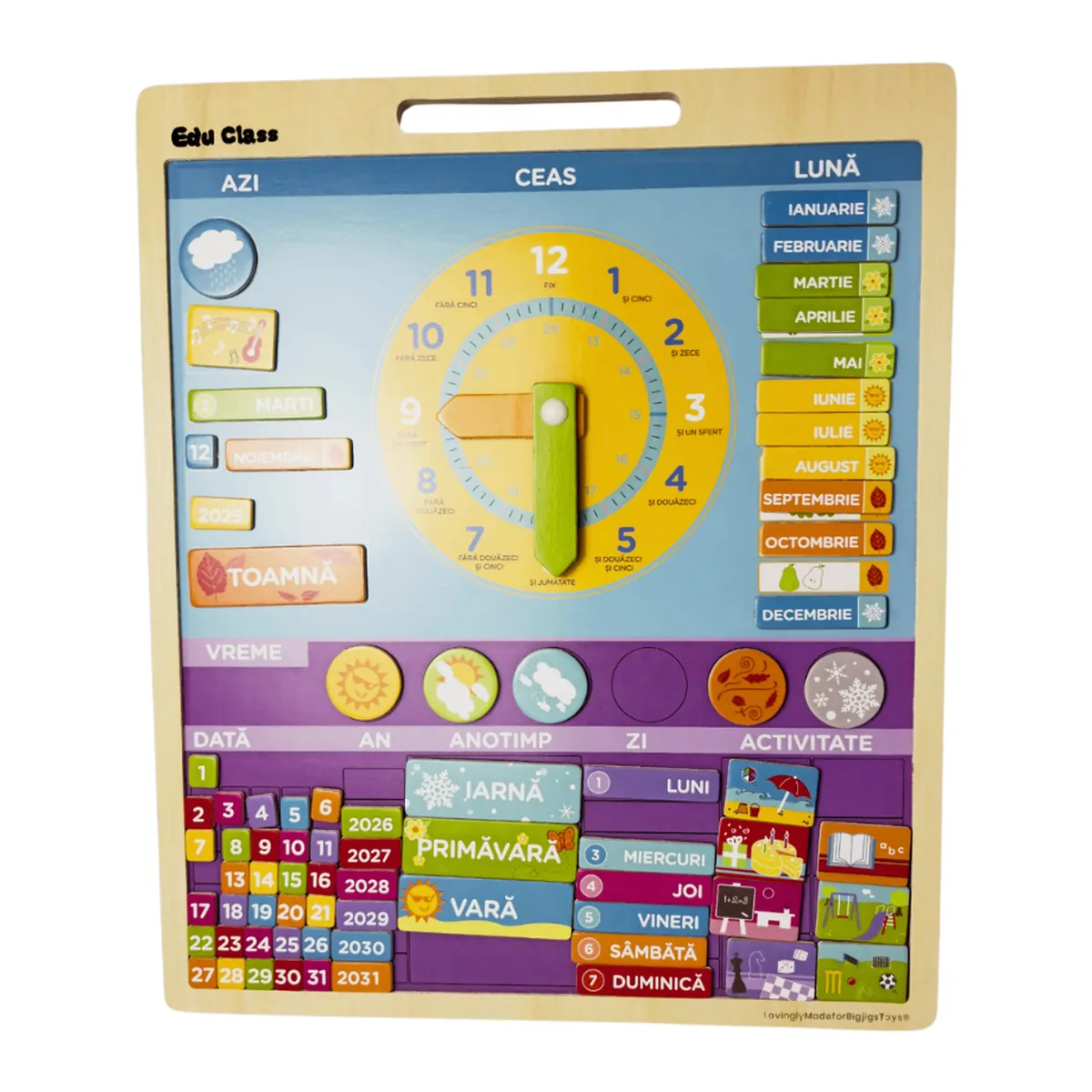 Calendar magnetic vremea - limba romana BIGJIGS Toys 8 ani [2]