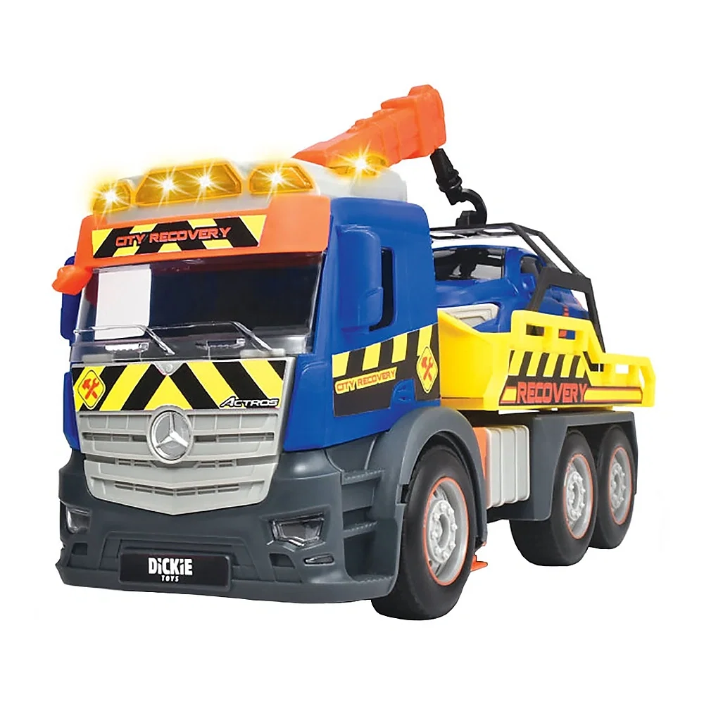 Masinute, trenulete, avioane - Camion de tractare Dickie Toys Mercedes Recovery cu masinuta 3 ani +
