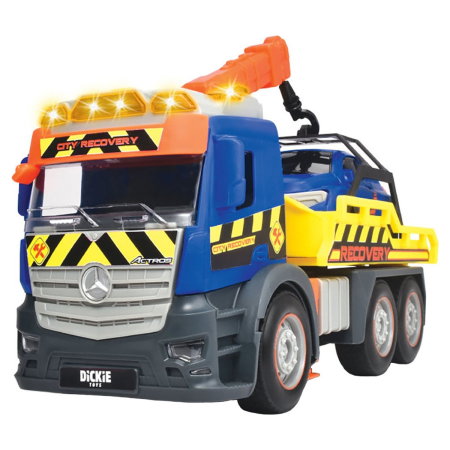 Masinute, trenulete, avioane - Camion de tractare Dickie Toys Mercedes Recovery cu masinuta 3 ani +