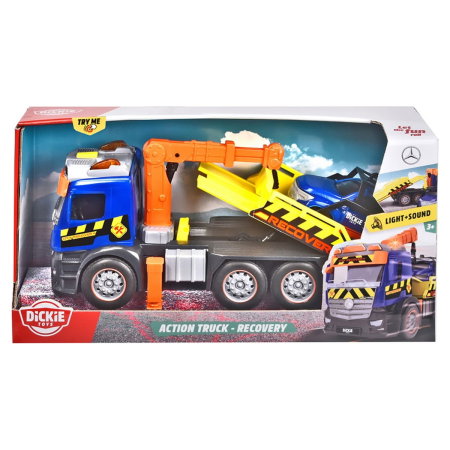 Camion de tractare Dickie Toys Mercedes Recovery cu masinuta 3 ani + [6]