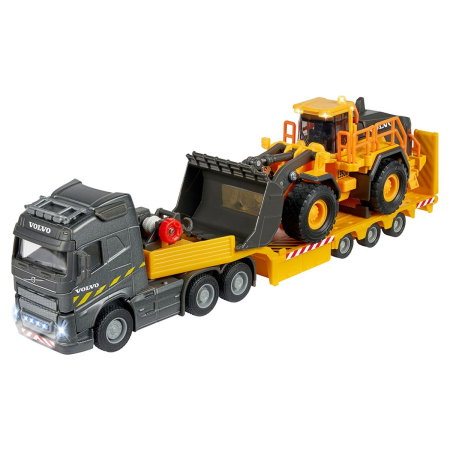 Masinute, trenulete, avioane - Camion Majorette Volvo cu remorca si buldozer 3 ani +