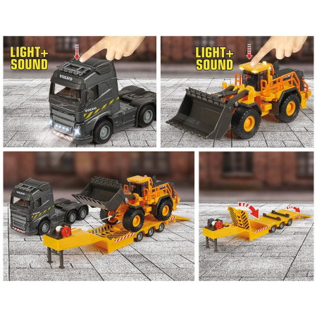 Camion Majorette Volvo cu remorca si buldozer 3 ani + [4]