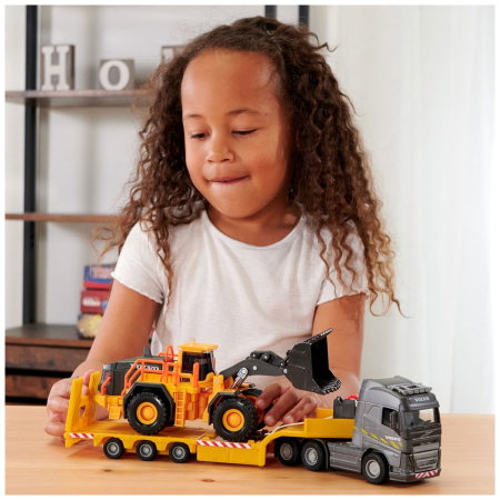 Camion Majorette Volvo cu remorca si buldozer 3 ani + [9]