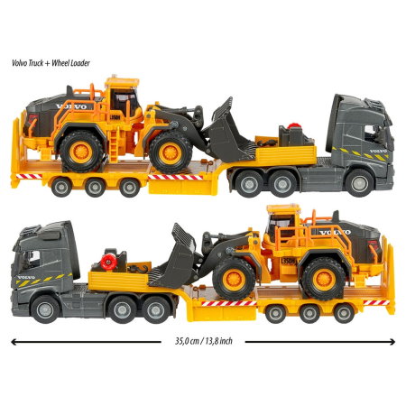 Camion Majorette Volvo cu remorca si buldozer 3 ani + [3]