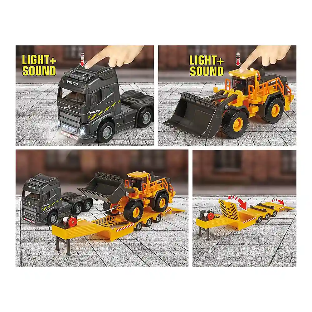 Camion Majorette Volvo cu remorca si buldozer 3 ani + [4]