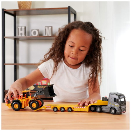 Camion Majorette Volvo cu remorca si buldozer 3 ani + [6]