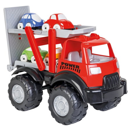 Masinute, trenulete, avioane - Camion Pilsan Power Transport Truck cu 4 masinute 3 ani +