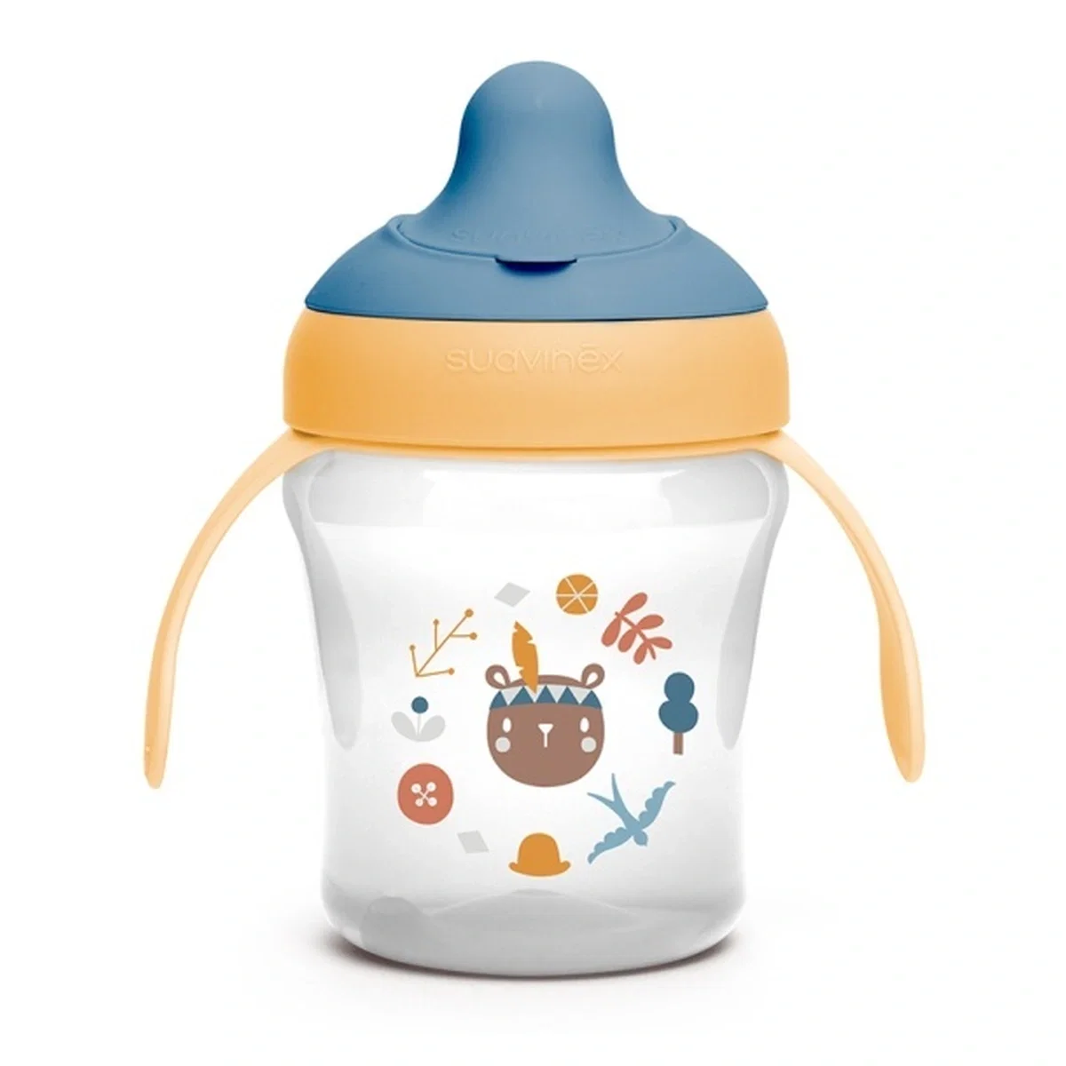 Sticle, cani si pahare - Cană antrenament, 200 ml, galben, Forest, Suavinex 6 luni